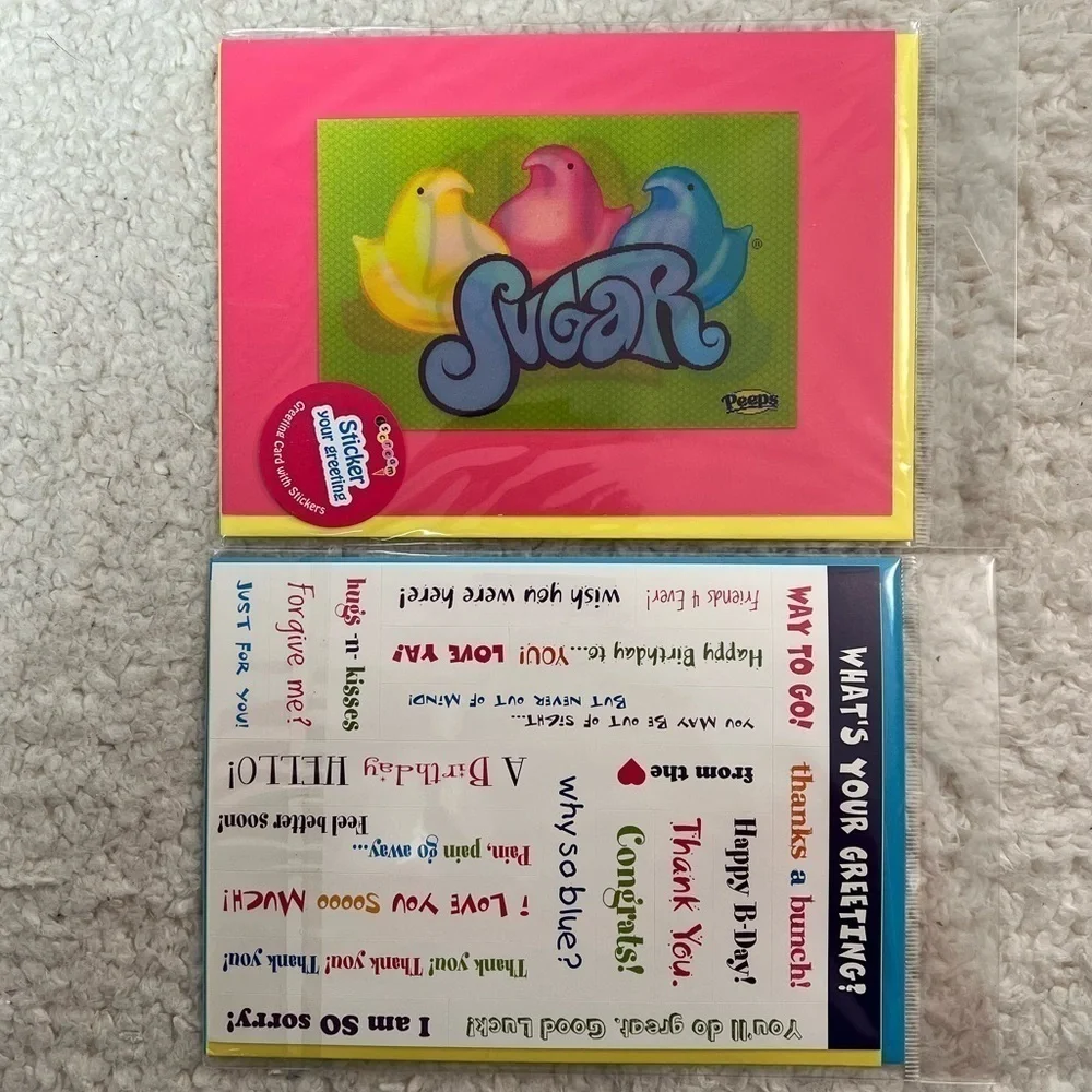 iScream 3D Lenticular/Double Sided Sticker Greeting Card Bundle of 4